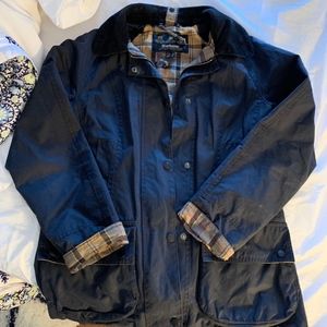 Women's Navy Waxed Barbour Jacket